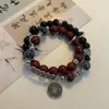 Pulsera de Bambú con Cuentas Estilo Chino Diseño Retro Nicho Pulsera de Gama Alta Hoja de Bambú Regalo para Mejores Amigas