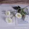 Rosa feliz Rosa aberta flor artificial de seda layout de local de casamento buquê flor alta casamento Rosa Rosa