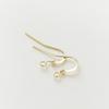 Aretes de Gancho para Oreja con Cuentas Chapados en Oro de 18K, Oro Real con Preservación del Color con Accesorios Colgantes de Gancho Plano para Oreja, Accesorios para Aretes Hechos a Mano DIY al por Mayor