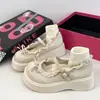 Zapatos Mary Jane Negros con Lazo Dulce 2025 Otoño Nuevos Retro de Suela Gruesa para Aumentar Altura Lolita Zapatos Pequeños de Piel para Mujer