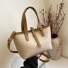 Bolso vintage de nicho de alta gama de cuero suave para mujer, nuevo bolso de mano de moda combinable, bandolera tipo cubo, 2024