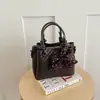 Bolso Cubo de Textura Tejida de Nicho para Mujer 2026 Nuevo Gran Capacidad para Viajes Diarios Cesta de Verduras de Mano Versátil Bolso de Hombro Individual Cruzado