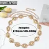 Ebay Aliexpress Amazon Popular Cadena de Cintura Plateada Retro Accesorios Geométricos para la Cintura de Mujer Cadena Corporal de Metal para Mujer