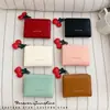 Colgante de Cereza~Serie Miu Cartera Xiaohongshu Versión Coreana Cartera para Mujer con Múltiples Ranuras para Tarjetas y Capacidad Cartera Lista para Usar