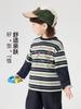 Camiseta de Manga Larga a Rayas Estilo Europeo para Niño Otoño Ropa para Bebé 2026 Nueva Ropa Infantil Camiseta Básica para Niños Pequeños Estilo Primavera y Otoño