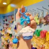 Llavero de Helado Sanrio Cyber Celebrant para Mujer, Lindo, de Moda, Exquisita Muñeca de Resina, Colgante para Bolso con Cuentas