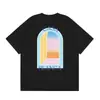 Casa Casablanca Camiseta Casual de Manga Corta Versión Correcta ins Marca de Nicho Trendy Europea y Americana High Street Algodón Puro
