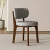 Silla moderna minimalista nórdica para el hogar de madera maciza, silla de diseñador italiano de lujo ligero con respaldo, silla de comedor para apartamentos pequeños