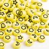 Cuentas de estrella de cinco puntas de 4 x 7 mm, cuentas sueltas acrílicas, accesorios, bola de estrella de amor, joyería, accesorios transfronterizos