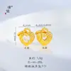 Mesmo estilo da Puzuo Gold Shop, pulseira de mão coração doce em ouro fosco, senso de design nichado, corda trançada dupla camada empilhada, pulseira de menina