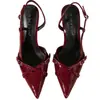 Elegantes Zapatos de Tacón Alto de Aguja con Punta y Escote Bajo de Nuevo Estilo Veraniego, Sandalias de Tacón Alto de Aguja Abiertas por Detrás para Mujer, Elegantes y Sencillas