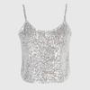 Tendencias de Moda Transfronterizas Europeas y Americanas, Nuevo Estilo de Verano Chaleco con Lentejuelas para Mujer, Camisola Sexy Jr2315
