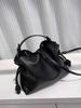 Novo Estilo Bolsa de Couro de Vaca Camada Superior Bolsa Saco Cordão Saco Balde Saco Nuvem Plissado Bolsa Transversal de Ombro Único Bolsa Feminina Exquisita Que Combina com Tudo