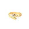 Anillo de diamantes con forma de serpiente europeo y americano para mujer, estilo frío, abierto, ajustable, personalizado, diseño de nicho, joyería