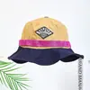 Sombrero de Sol Casual Plegable de Secado Rápido con Bloques de Color para Exteriores de Verano, Sombrero de Pescador, Bolso Patchwork, Sombrero Fino para Senderismo, Transfronterizo