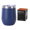Amazon Cross-border 12ozU Copo de Ovo 304 Aço Inoxidável Camada Dupla Comércio Exterior Barriga Fria Copo Casca de Ovo Vinho Tinto