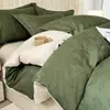 Conjunto de quatro peças de alta qualidade, luxo leve, 100% algodão, Classe A, tecido espesso, jacquard em relevo, escovado, capa de edredom pura de algodão, macia e adequada para dormir diretamente sobre