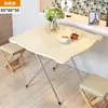 Mesa Plegable Mesa de Comedor Mesa de Comedor Portátil para Dormitorio Mesa Auxiliar Doméstica Simple para 4 Personas 2 Hogares Pequeños