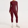 Traje de Yoga Europeu e Americano Transfronteiriço Lindo Costas Lisas Traje Esportivo Fitness Justo de Secagem Rápida para Corrida Traje de Yoga Traje para Mulheres