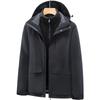 Chaqueta de trabajo para exteriores, personalizada, tres en uno, 0,05 kg, impermeable, de terciopelo, con logotipo bordado impreso, para montañismo.