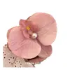 Horquilla Rosa Dulce Flor Phalaenopsis Pinza para el Cabello Pinza para la Cabeza Flor Flor Artificial Adorno para el Cabello Pinza Lateral Horquilla de Orquídea Accesorios para el Cabello
