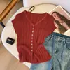 Verano 2025 Nuevo Estilo Coreano Calado de Manga Corta Ropa Exterior Ajustada Adelgazante Suéter Top para Mujeres Pequeñas