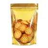 Saco com Fecho Ziplock Autoportante Yin Yang Plástico Metalizado Dourado Saco de Embalagem de Alimentos Lanche Chá Noz Selado Saco Osso Pronto para Venda