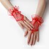 Guantes de Malla Dulce Estilo Japonés Encaje Lolita Guantes Delgados Tentadores Mangas de Mano para Novia Vestido de Boda Lolita