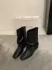 Primer Encuentro Ji Botines Cortos de Gamuza Caqui Estilo Retro Botas para Mujer Botas Francesas Otoño Diseño de Nicho Botas de Tacón Cuadrado Western