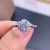 Ocho Corazones y Ocho Flechas Chapado PT950 Rojo de Internet TikTok Grupo de Mano Rápida Anillo Abierto de Circonia Anillo de Diamante Mosan de Simulación para Mujer