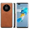 Denior Es Adecuado para Funda de Teléfono Móvil Huawei Mate60Pro P70Ultra Imitación de Cuero Doble Ranura para Tarjeta P50 Cubierta Trasera para Tarjeta 40