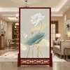 Divisória de Tela Estilo Chinês para Sala de Estar, Quarto Minimalista Moderno, Tecido Impermeável Dupla Face, Tela Simples para Hall de Entrada