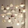 Luminária Pendente Colorida de Ágata Ajustável para Quarto, Mesa de Cabeceira, 6 Novos Estilos Italianos, Luxo Alto Padrão, Cristal, Pedra de Luxo, Balcão de Bar, Corredor, Alumínio