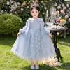 Vestido de Princesa Elsa para Niñas, Nuevo Estilo Frozen Primavera/Otoño 2026, Vestido de Cumpleaños de Tul Abullonado, Vestido Infantil Elsa