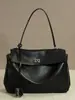 Cuero Genuino Nuevo Rodeo Gran Capacidad Bolso Tote Bolso Kelly Piel de Ternera Bolso de Mano para Mujer Bajo el Brazo Cerradura Bolso de Viaje