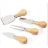 Cuchillo para Queso de Acero Inoxidable Pala para Pastel de Queso Tenedor para Alimentos Herramienta para Pizza juego Cuchillo para Queso con Mango de Madera Vajilla para Comida Occidental