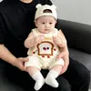 Ropa de bebé, mameluco de verano, enterizo sin mangas, traje para gatear, mameluco de verano para niños, enterizo infantil, ropa infantil