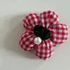 Flor Puff ~ Clip de agarre de flequillo de sentido avanzado para mujer, tamaño pequeño, horquilla de medio lazo, clip para la cabeza en la parte posterior, tocado nuevo 2024