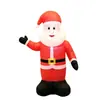 Decoración Navideña Inflable Transfronteriza de 1.2m Modelo de Papá Noel Saludando para Decoraciones de Jardín al Aire Libre, Fiesta en el Jardín