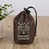Lona de Tres Compartimentos Poliéster Exterior Primeros Auxilios Saco de Dormir Tienda de Campaña Almacenamiento Portátil Cordón de Nylon Bolsa de Empaque con Cordón