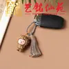 Colgante de Borla Zodiaco Oveja Madera Arcoíris Arte Ming Xianyuan Sándalo Amarillo Creativo Lindo Colgante Oveja Anime Amuletos para Bolsos