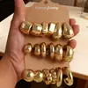 Joias Europeias e Americanas de Venda Quente Transfronteiriças Brincos Geométricos CCB da Moda e Simples Conjunto Feminino Brincos Torcidos de Gota Brincos em Forma de C