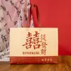 Bolsa de Regalo de Año Nuevo 2025 Bolsa del Día de Año Nuevo Tela No Tejida Roja Temática de Serpiente Bolsa Tote para Regalo