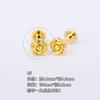 Pendientes de acero titanio 316L con micro circonio chapado en oro y cobre para oreja, superficie lisa, sin circonitas, joyería antiperforación