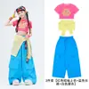 Roupas de jazz para meninas, croppeds da moda e descolados para crianças, looks inspirados em dopamina para apresentações de street dance infantil, estilosos