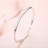 Pulseira Möbius de Prata de Lei 9999 feminina anel liso inglês pulseira fashion aberta de luxo leve para namorada presente de feriado