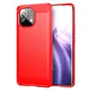 Padrão Escovado de Fibra de Carbono Adequado para Capa de Celular Xiaomi 11 11Lite TPU Capa Macia com Padrão Escovado de Cobertura Total