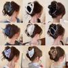 Novo Prendedor de Cabelo Triângulo com Laço de Tecido Coreano Retrô para Mulheres, Grande, para a Parte de Trás da Cabeça com Grande Volume de Cabelo, Prendedor de Tubarão