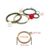 Anel Circular Fechado de Liga de Zinco Acessórios para Roupas e Bolsas Anel Metálico Sem Costura Fivela de Cinto Feminino Fivela de Anel Redonda