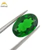 Pedras Soltas de Vidro Multicoloridas em Formato de Ovo Oval, Vidro de Imitação Altamente Transparente Vermelho/Verde/Amarelo, Fornecimento Direto da Fábrica para Joias